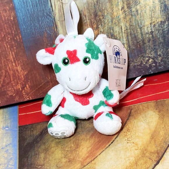 NEW BUILD A BEAR MOOEY THE COW CHRISTMAS TREE ORNAMENT COLLECTIBLE RARE* RETIRED - Picture 1 of 2